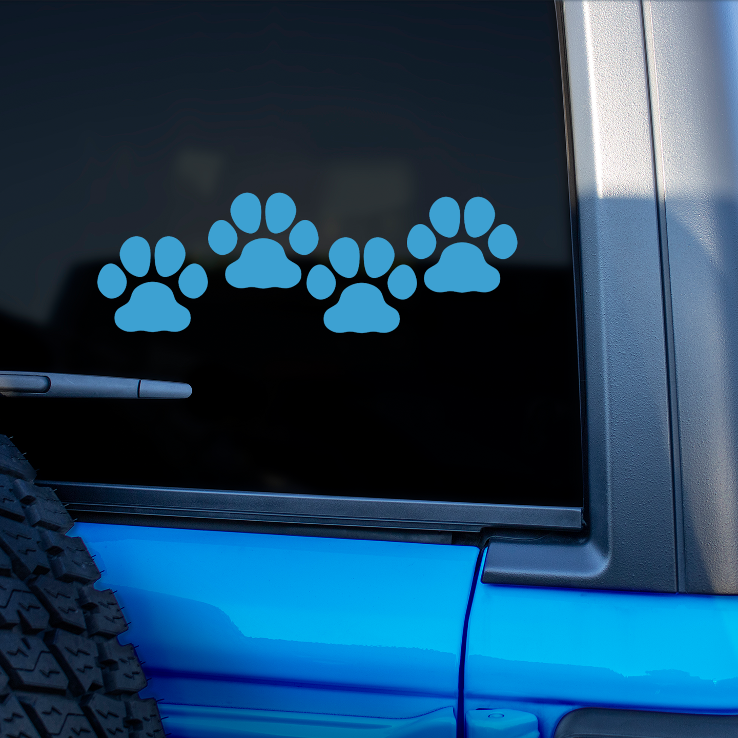 Blue Paw Print Stickers