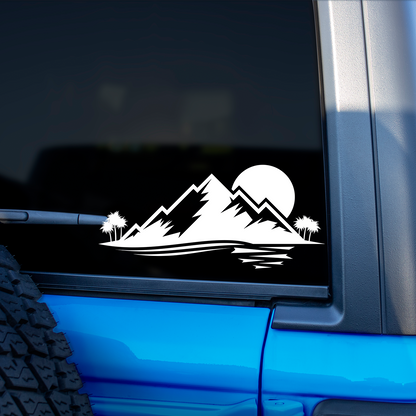 Mountain Palm Trees Decal