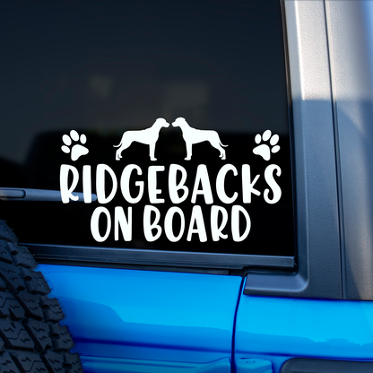 Rhodesian Ridgebacks On Board Sticker