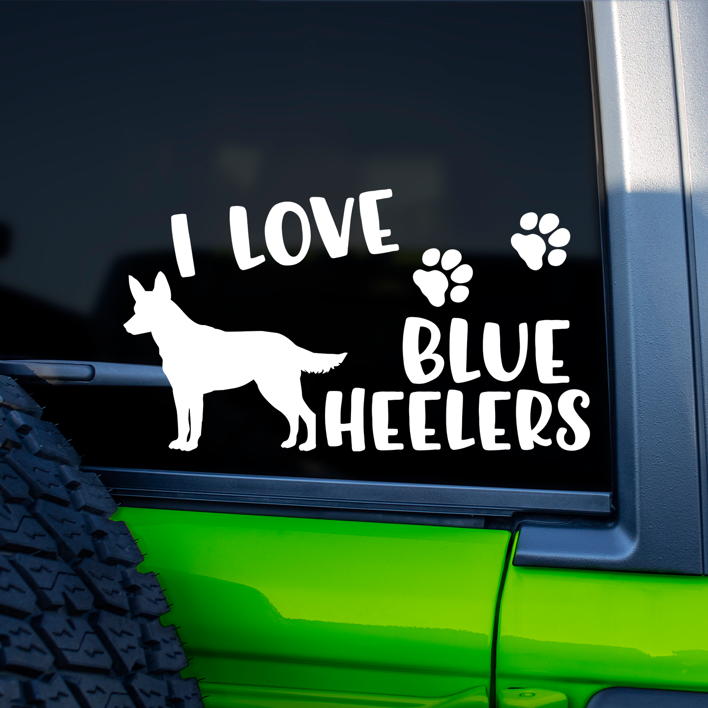I Love Blue Heelers Sticker
