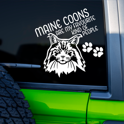 Maine Coons Are My Favourite Kind Of People Sticker