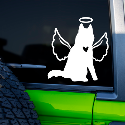 Siberian Husky With Angel Wings Sticker