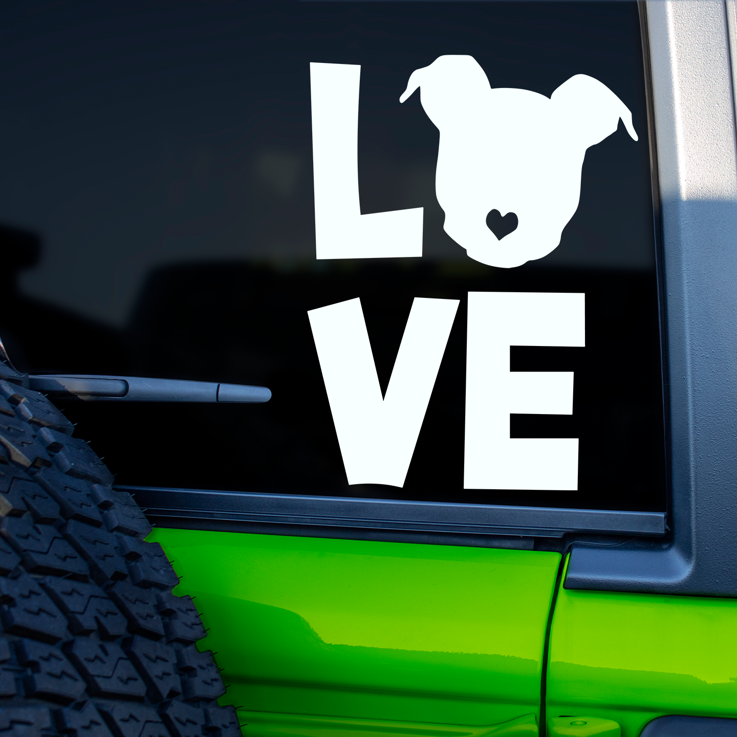 Staffordshire Bull Terrier Love Heart Sticker