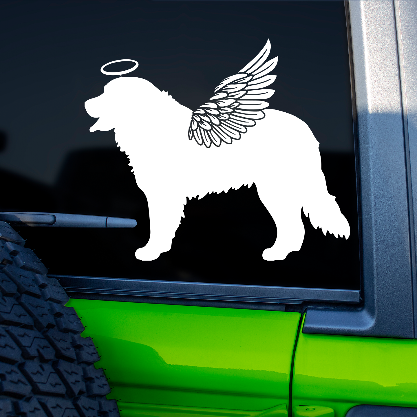 Bernese Mountain Dog Angel Wings Memorial Sticker
