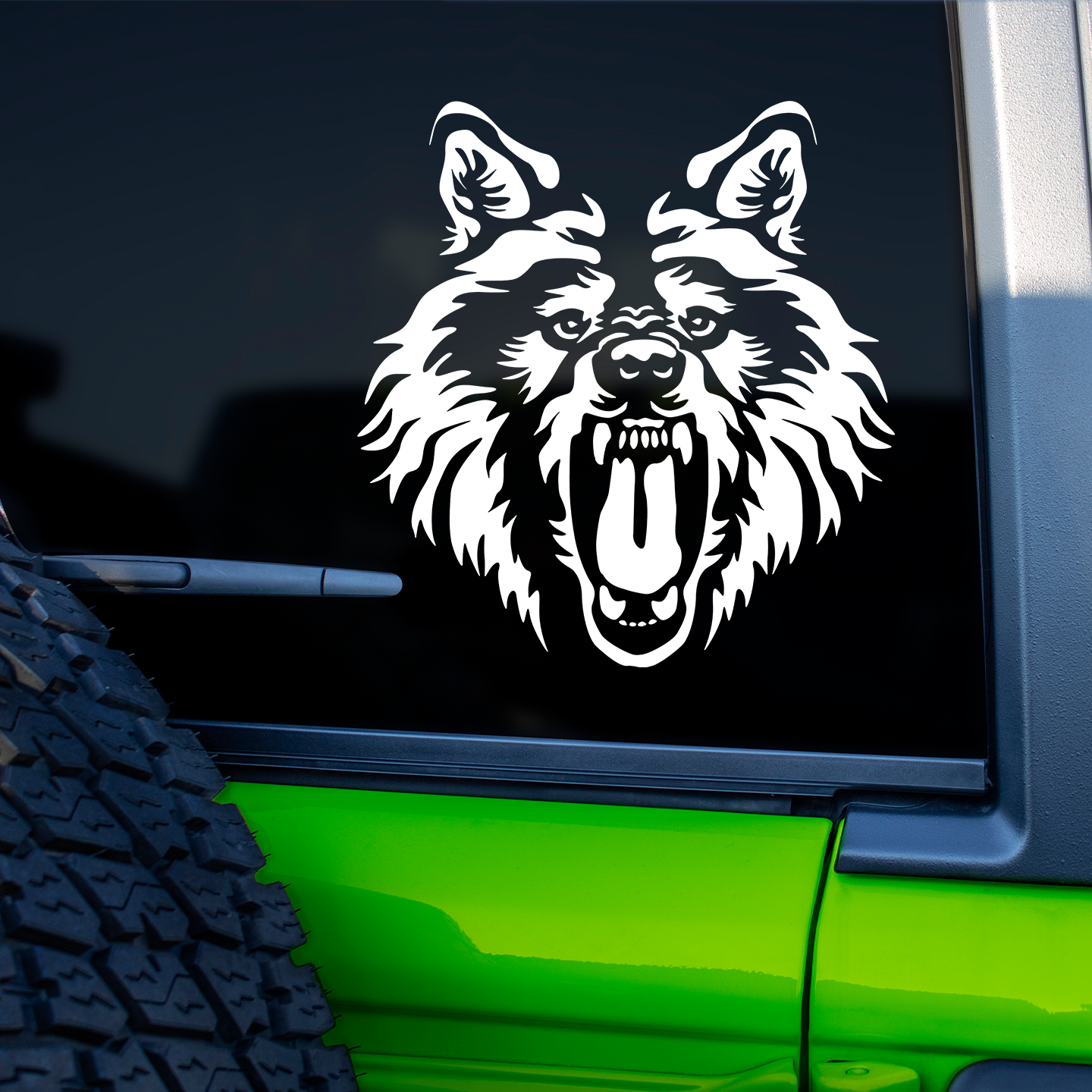 Fierce Wolf Sticker