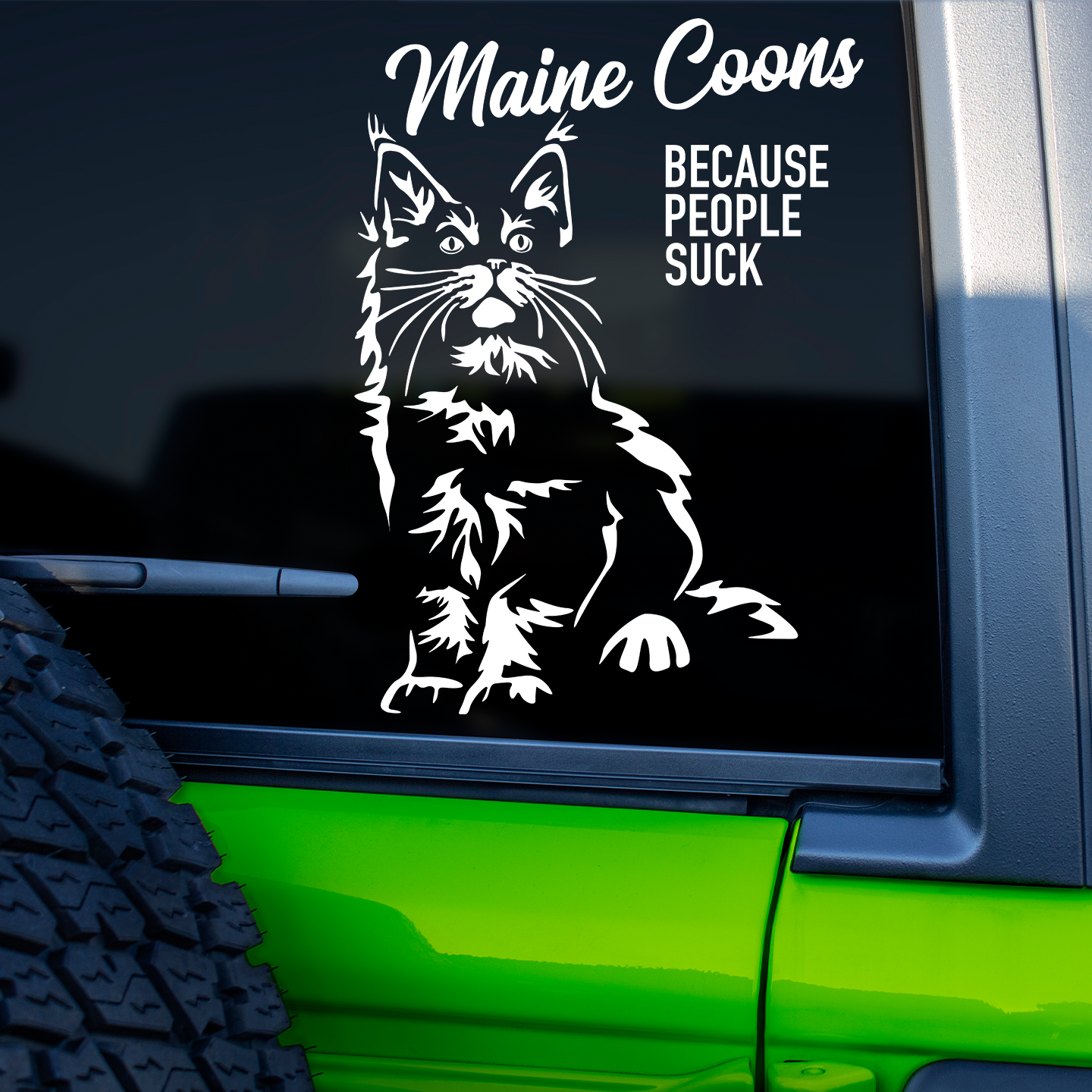 Maine Coons Because People Suck Sticker