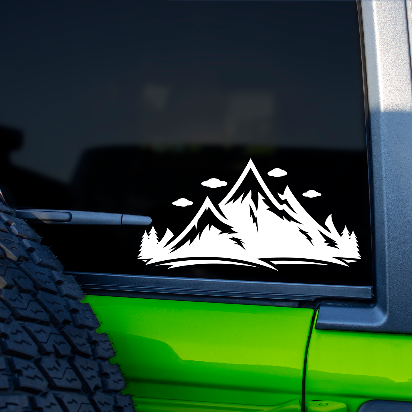 Mountain Forest Clouds Decal
