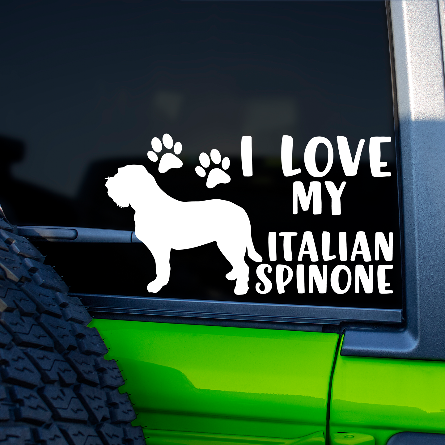 I Love My Italian Spinone Sticker