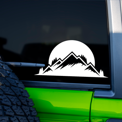 Mountain With Moon Decal