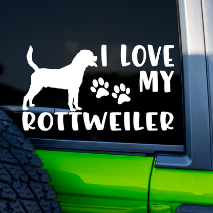 I Love My Rottweiler Sticker