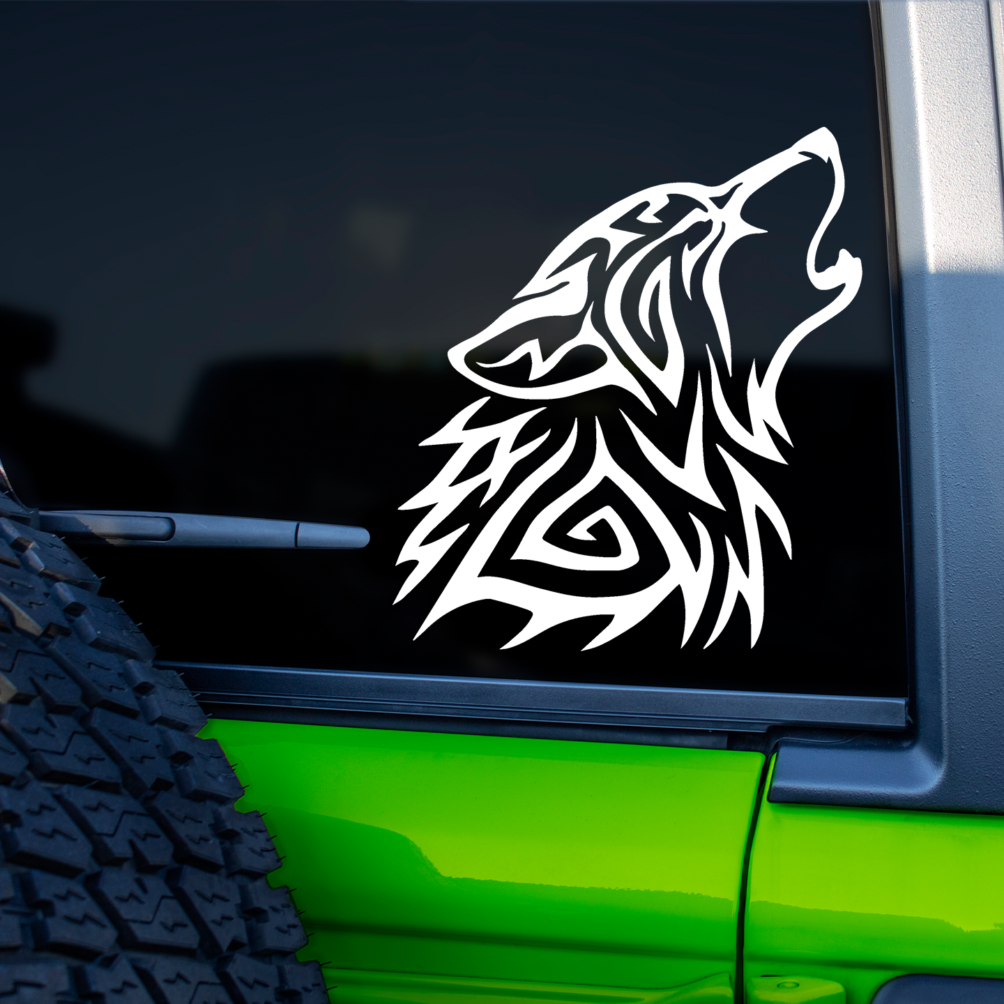 Tribal Wolf Sticker