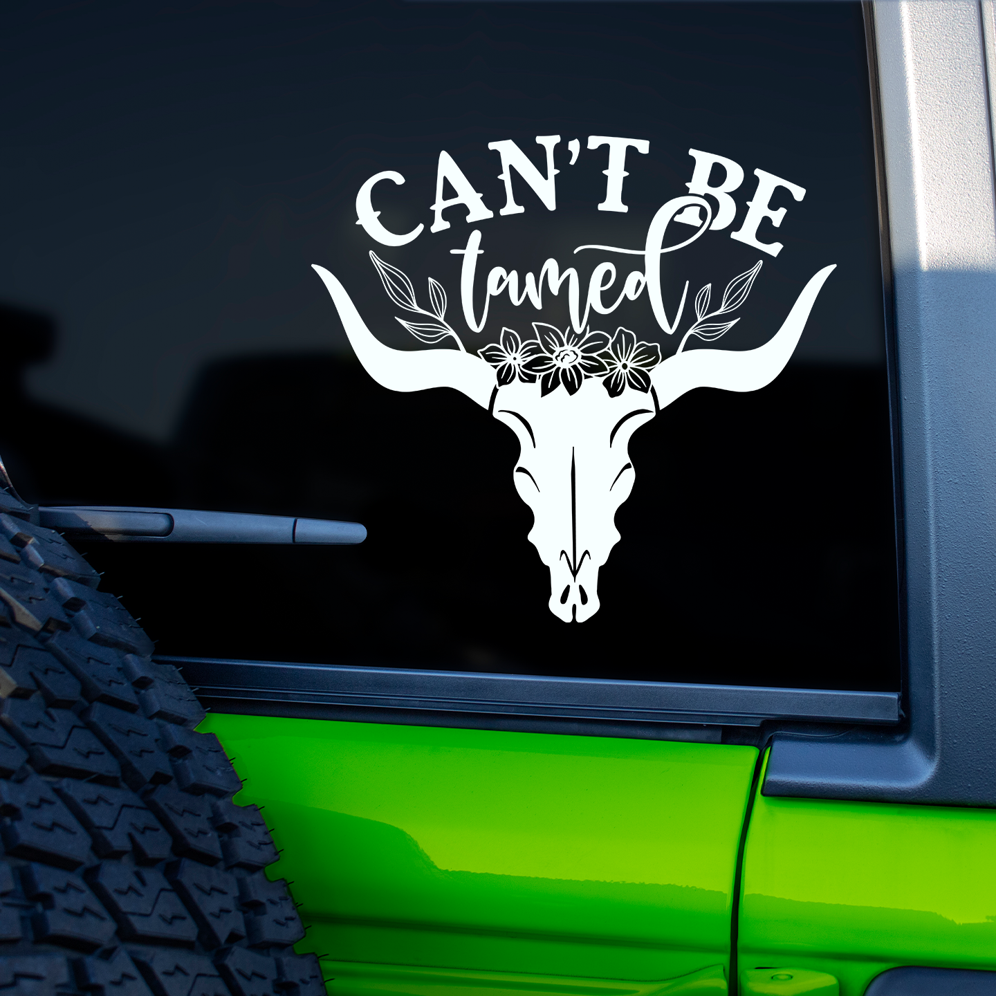 Longhorn Can't Be Tamed Sticker