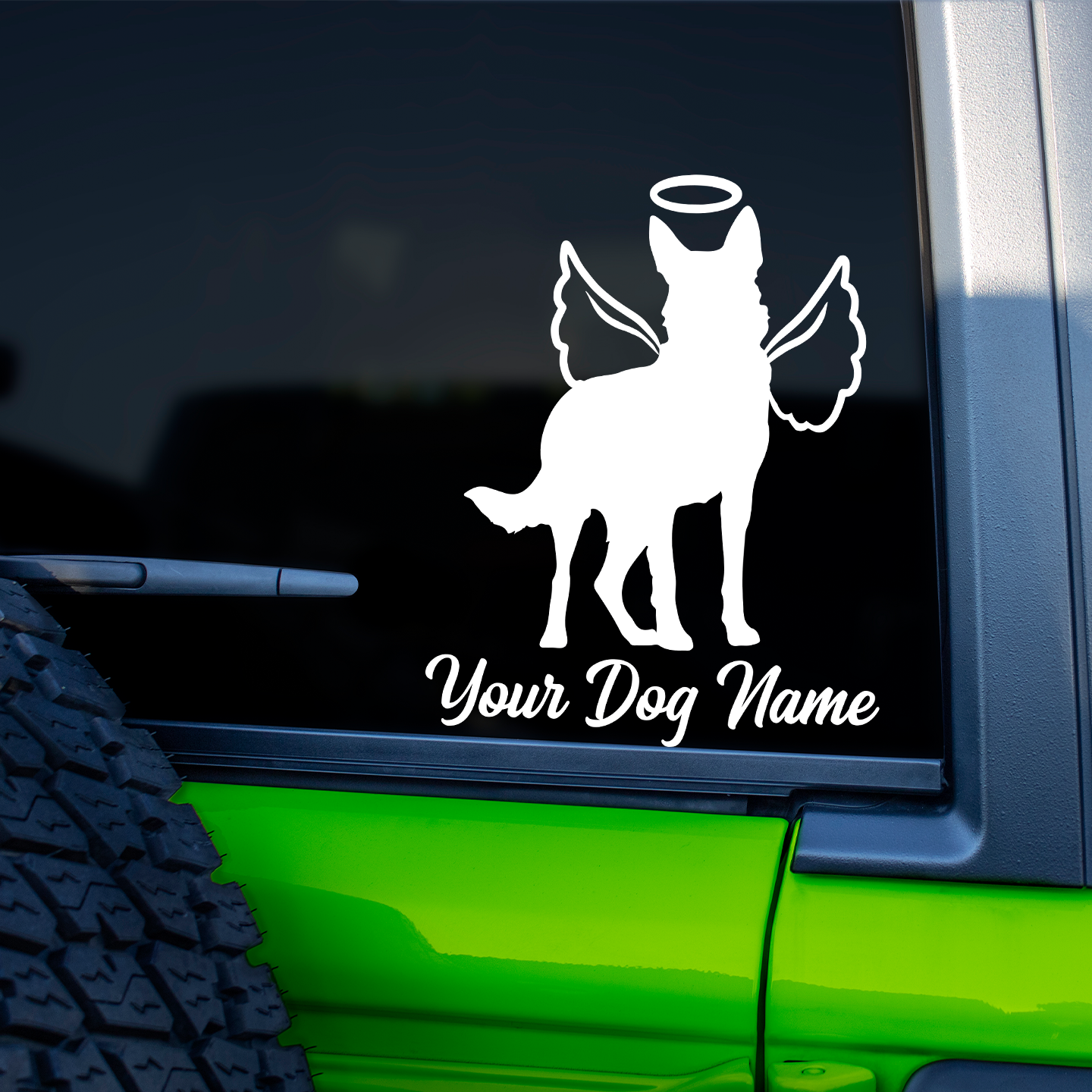 German Shepherd With Angel Wings Sticker