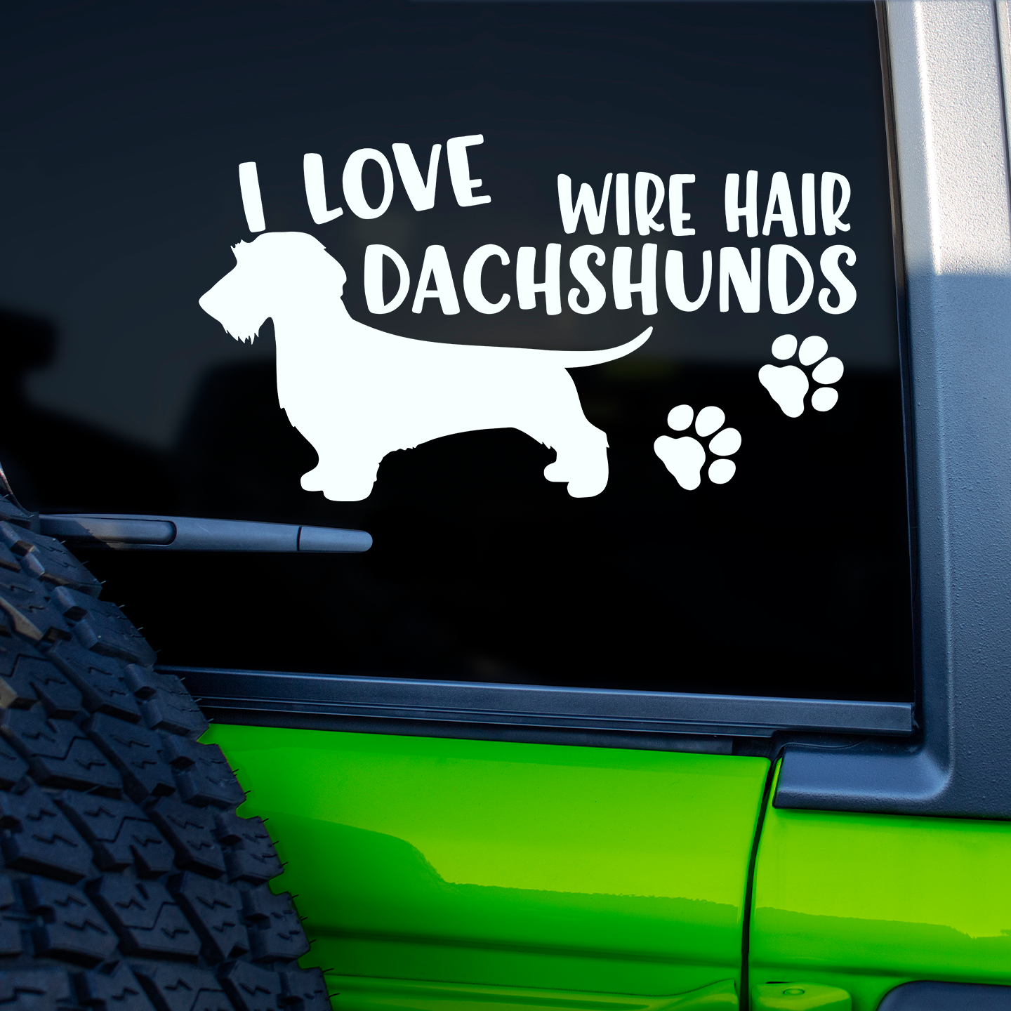 I Love Dachshunds Sticker