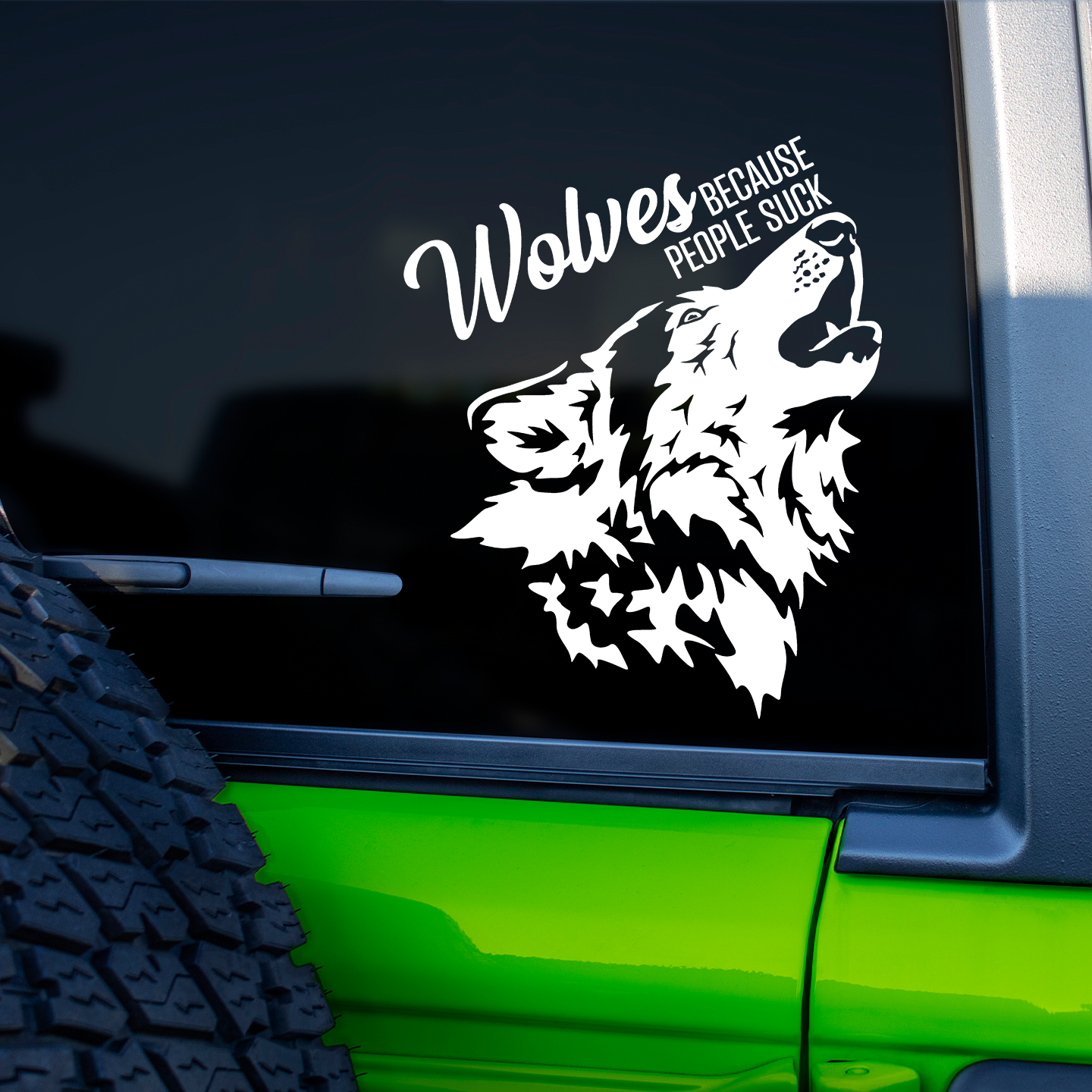 Wolves Because People Suck Sticker