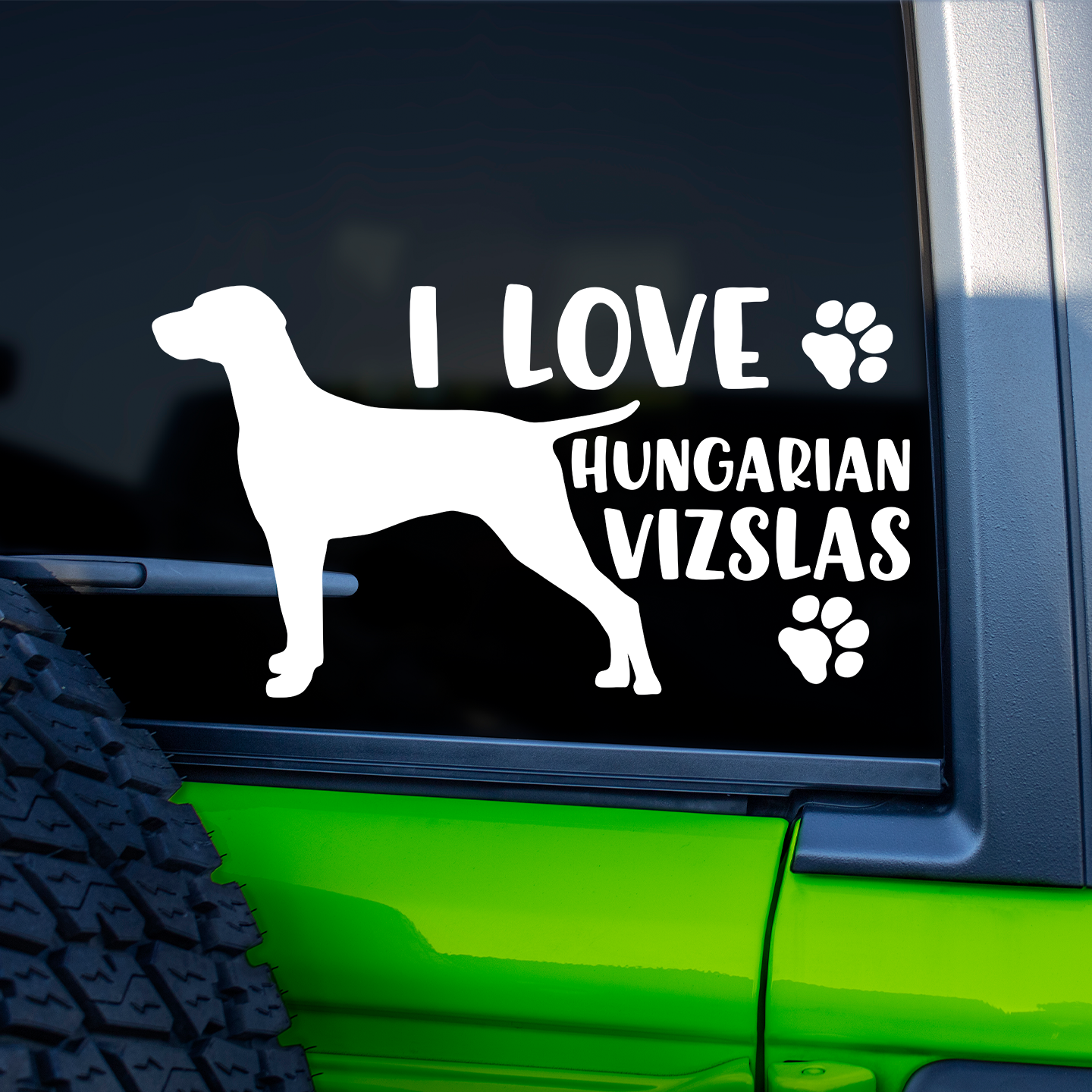 I Love Hungarian Vizslas Sticker