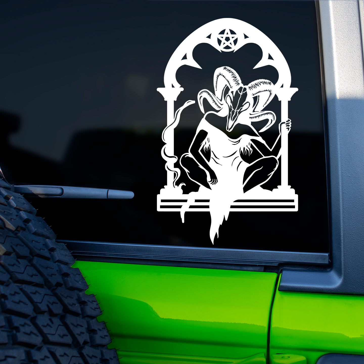 Skull Woman Baphomet Sticker