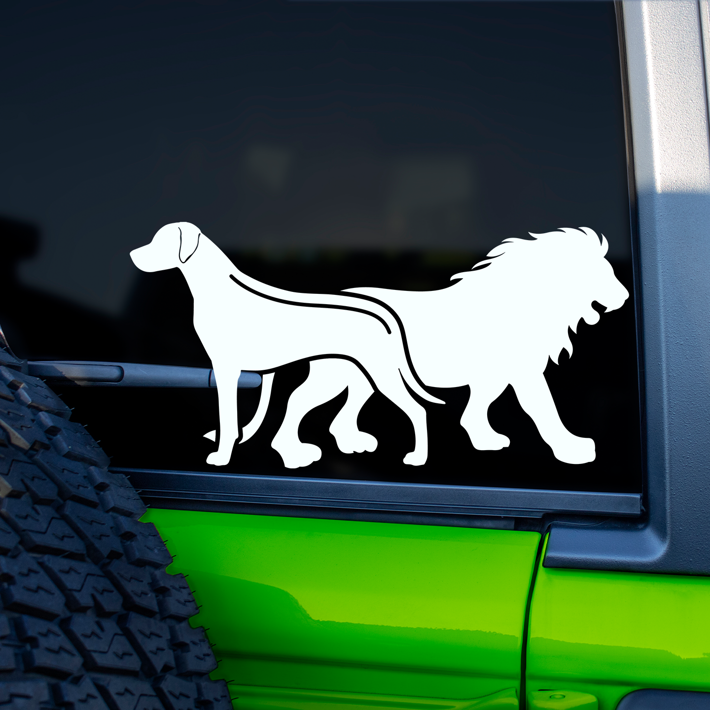 Rhodesian Ridgeback and Lion Sticker