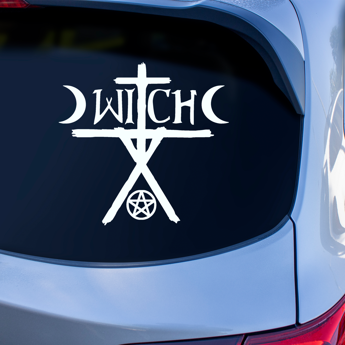 Witch Cross Pentagram Sticker