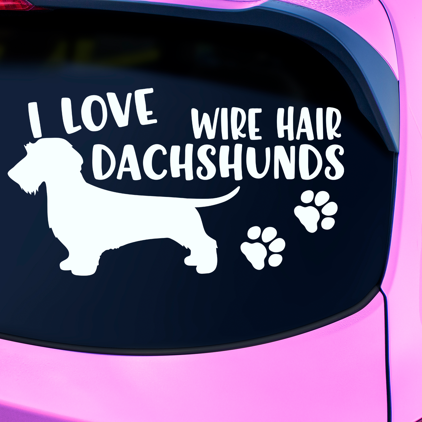 I Love Dachshunds Sticker