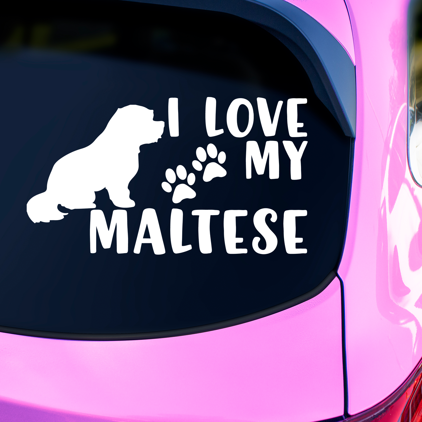 I Love My Maltese Sticker