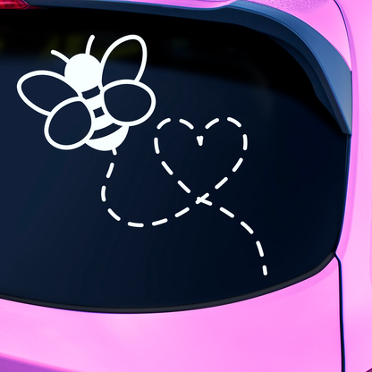 Bee Heart Sticker