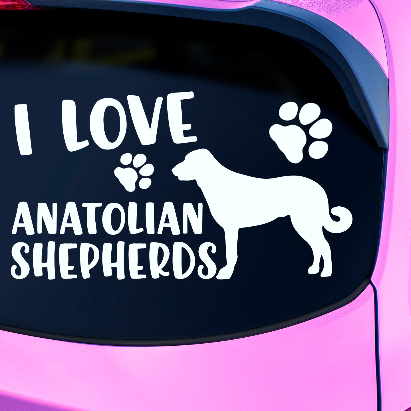 I Love Anatolian Shepherds Sticker