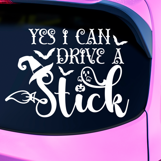 Yes I Can Drive A Stick Sticker