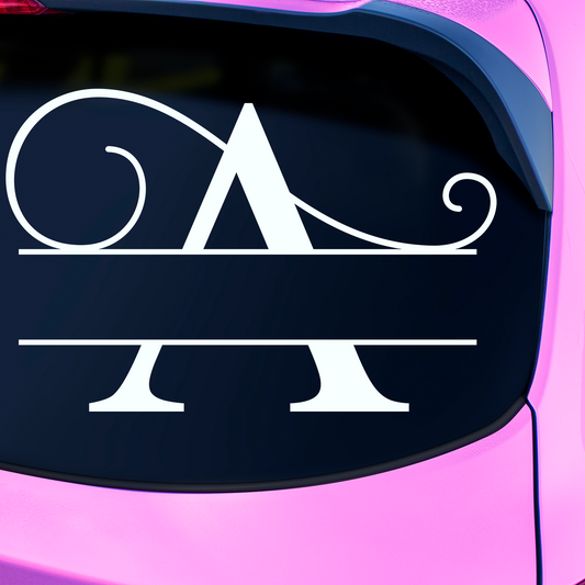 Custom Monogram Split Letter Sticker