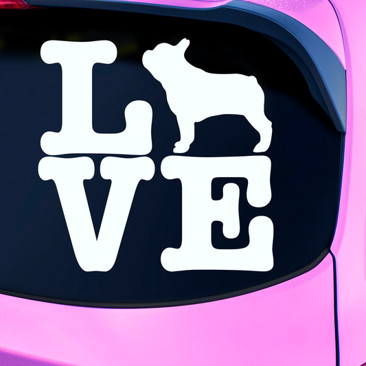 French Bulldog Love Sticker