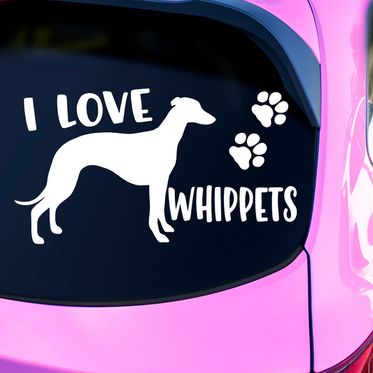 I Love Whippets Sticker
