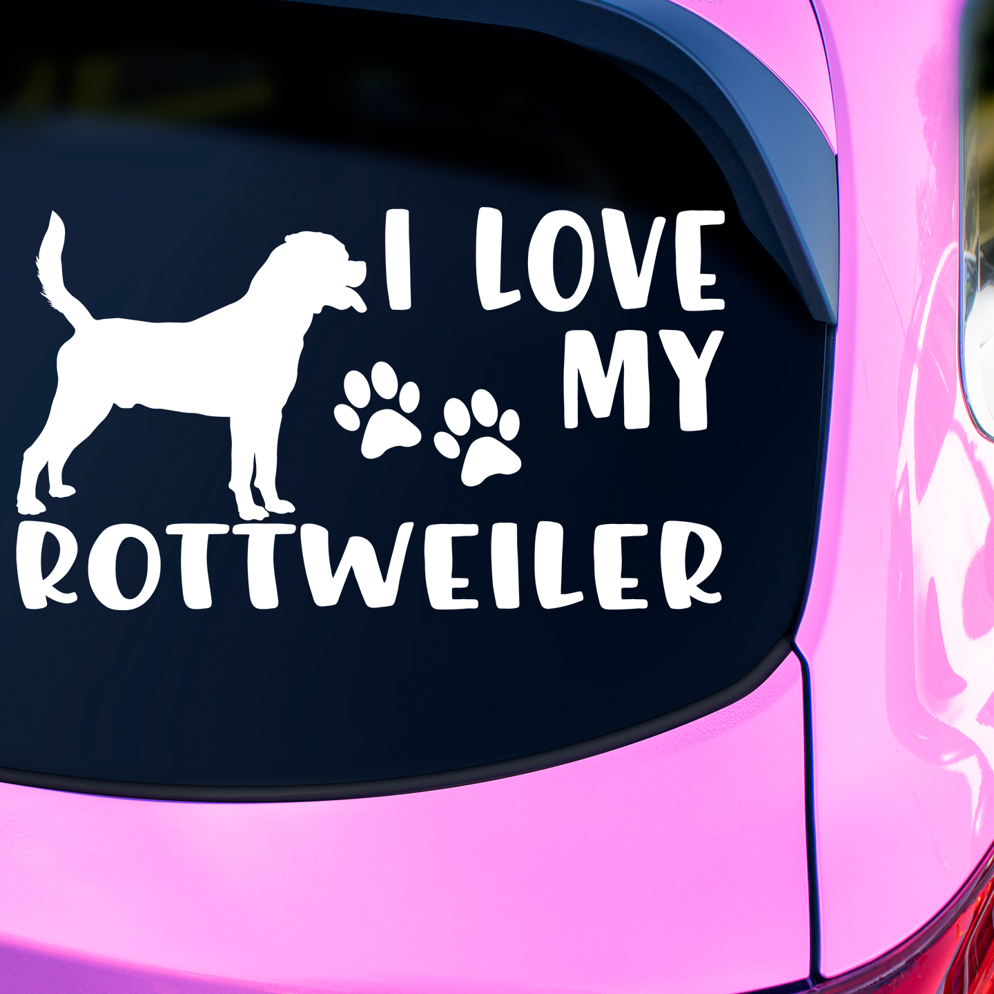 I Love My Rottweiler Sticker