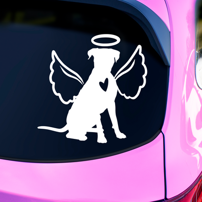 Boxer With Angel Wings Memorial Sticker