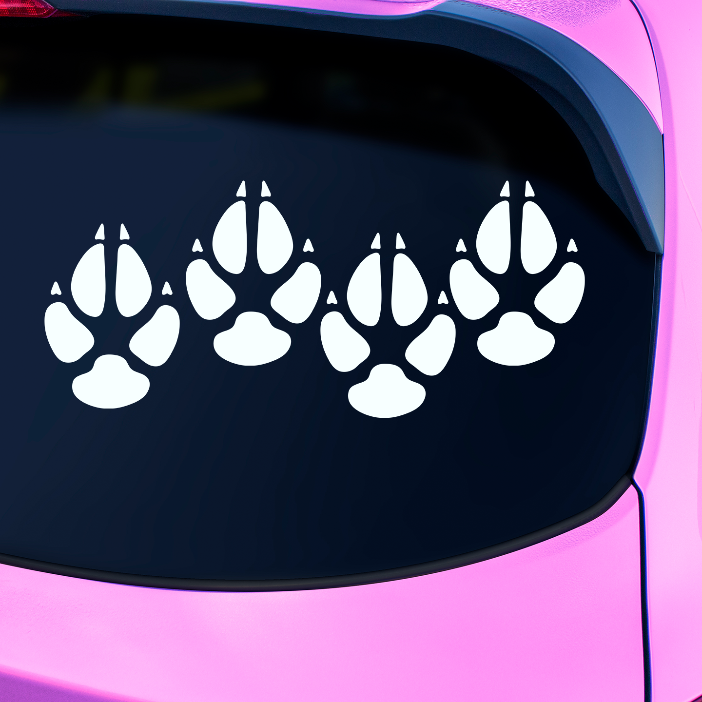 Fox Paw Print Stickers