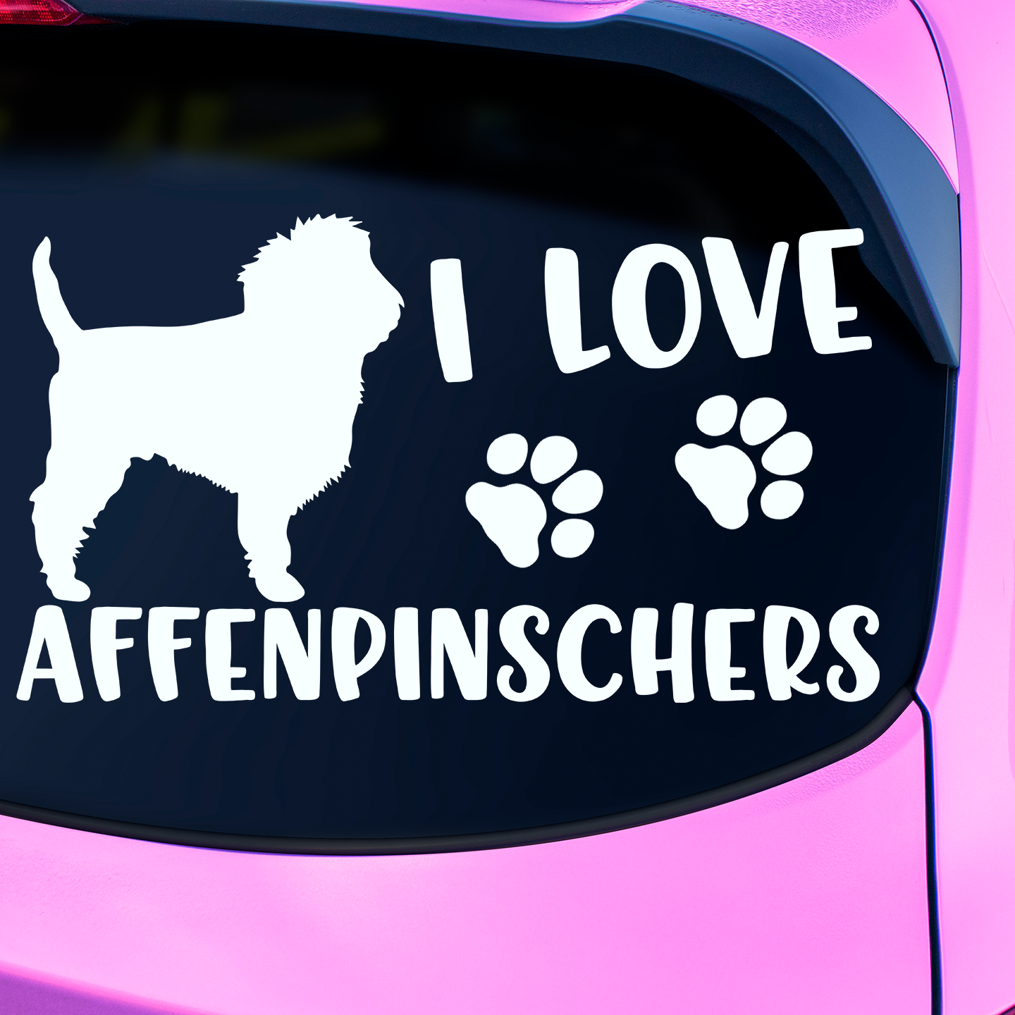 I Love Affenpinschers Sticker