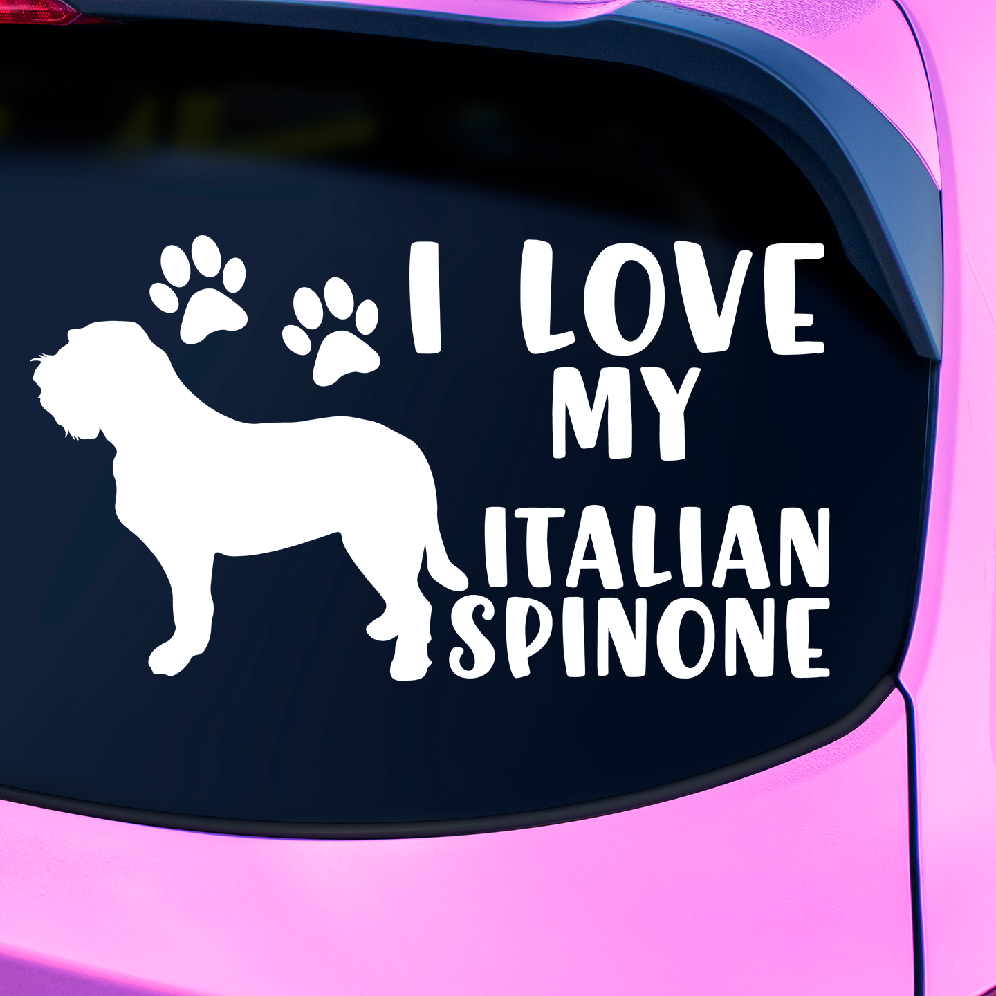 I Love My Italian Spinone Sticker