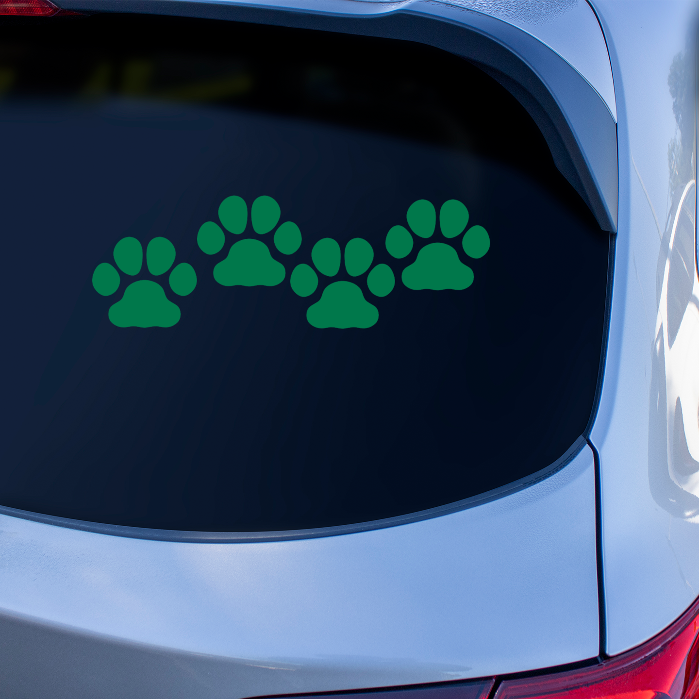 Green Paw Print Stickers