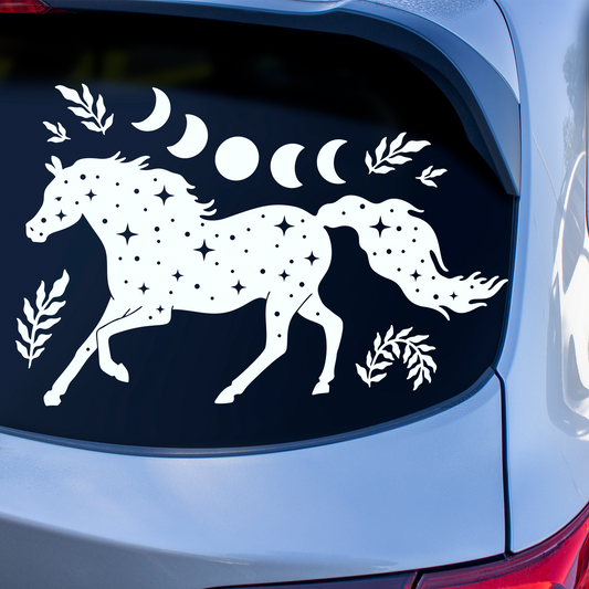 Moon Phases Horse Sticker