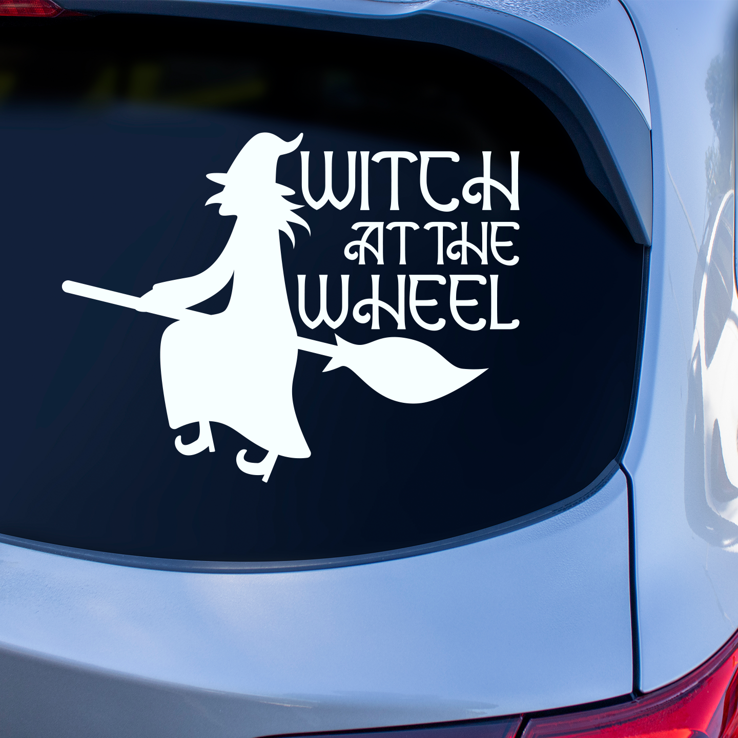 Witch At The Wheel Sticker