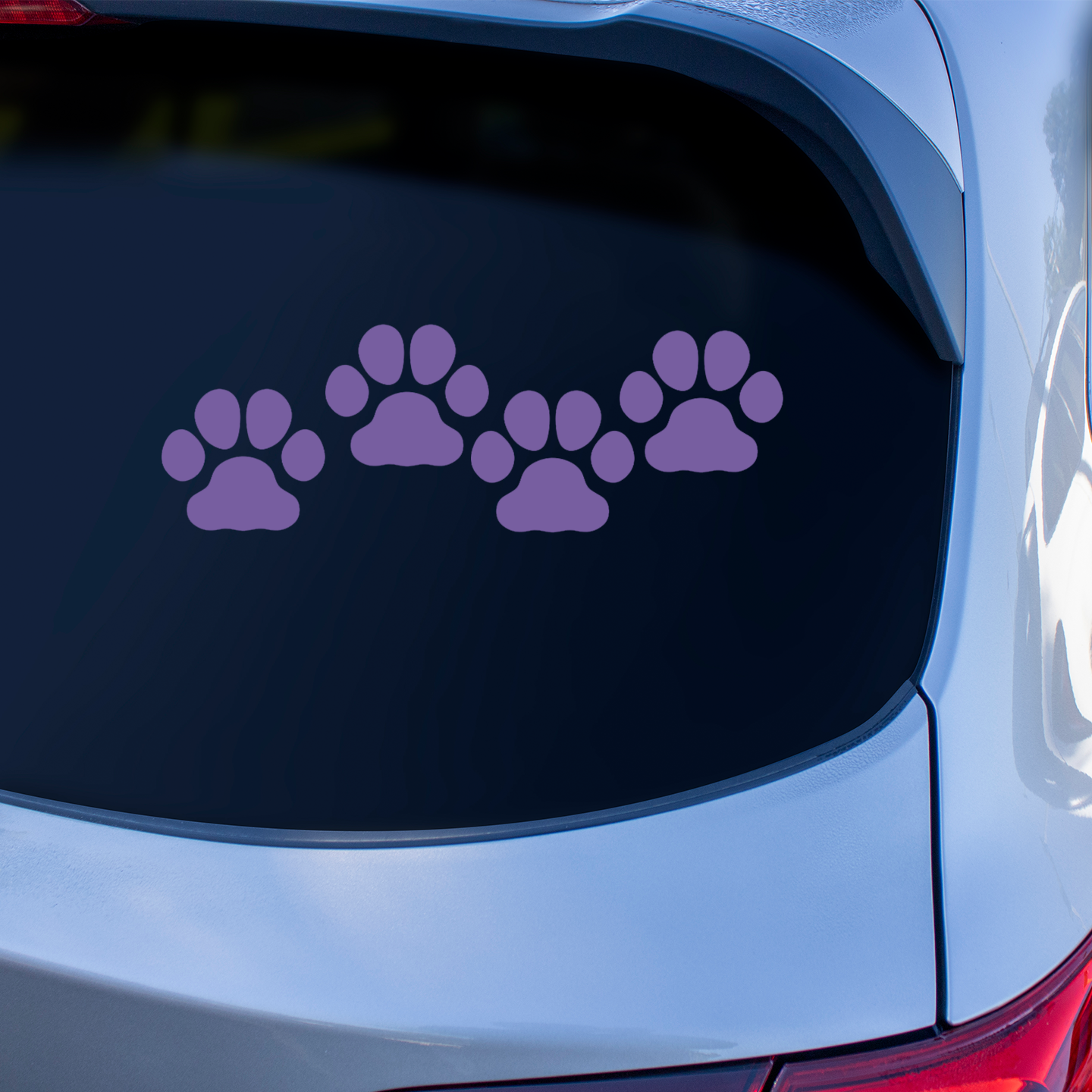 Lavender Paw Print Stickers