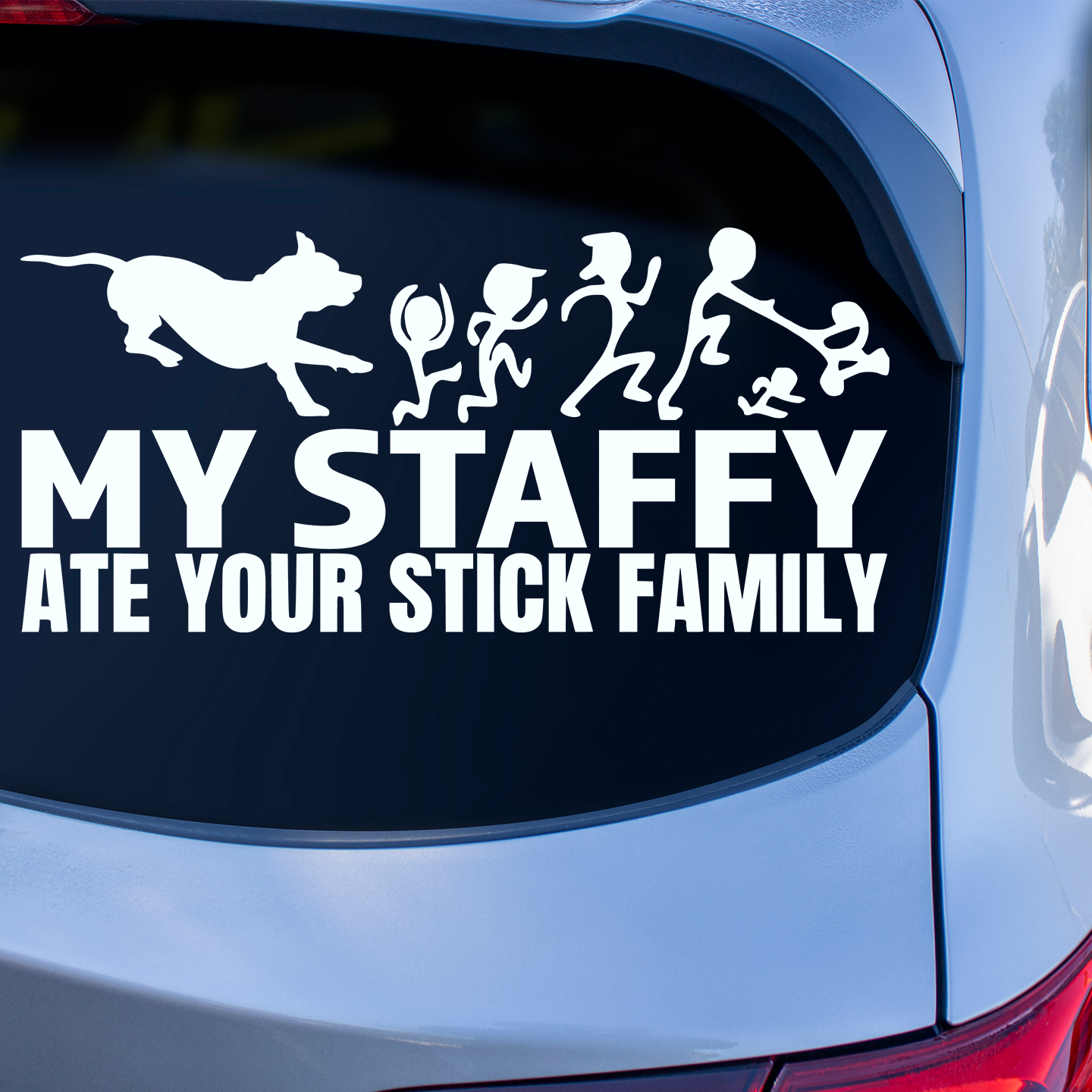 My Staffy Ate Your Stick Family Sticker