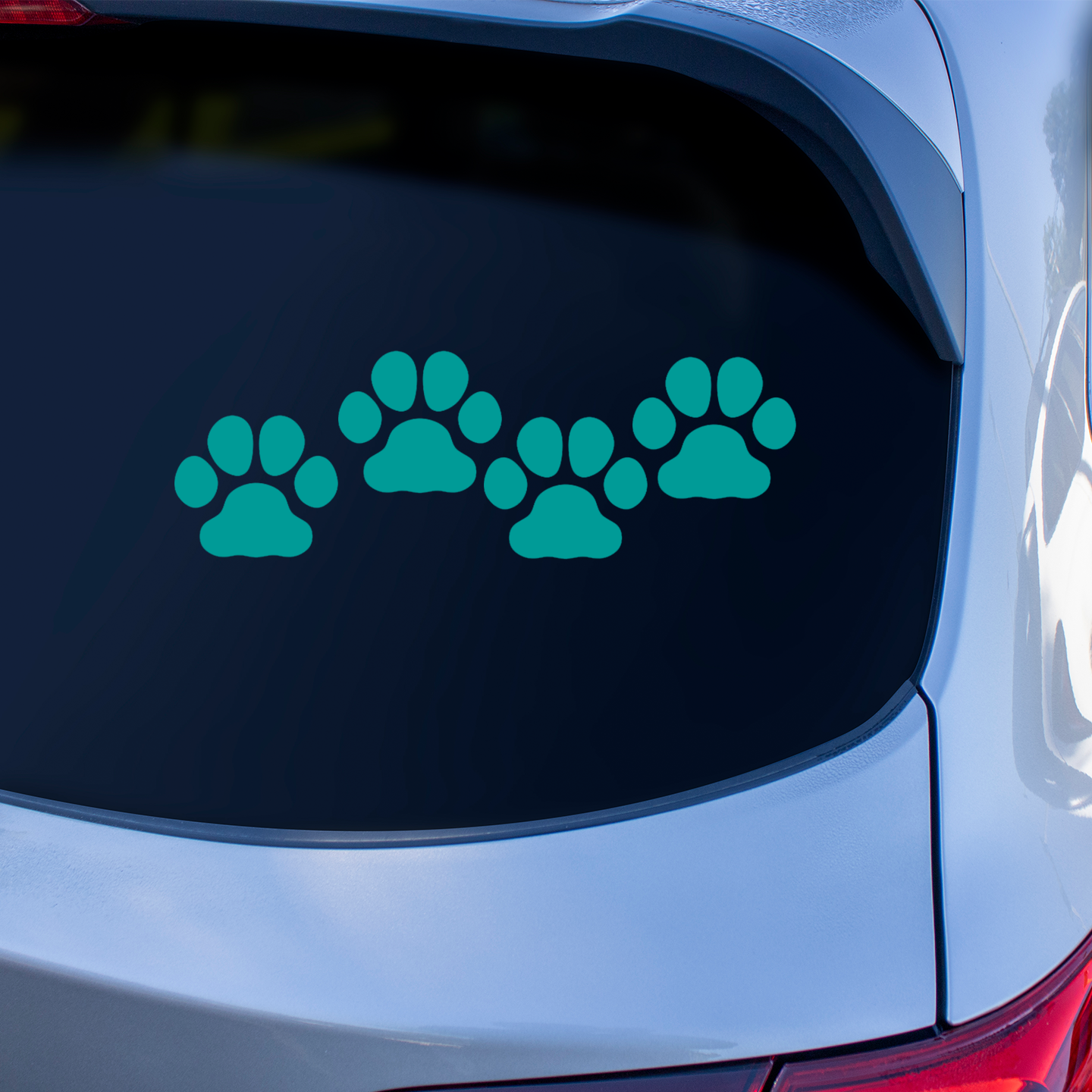 Turquoise Paw Print Stickers