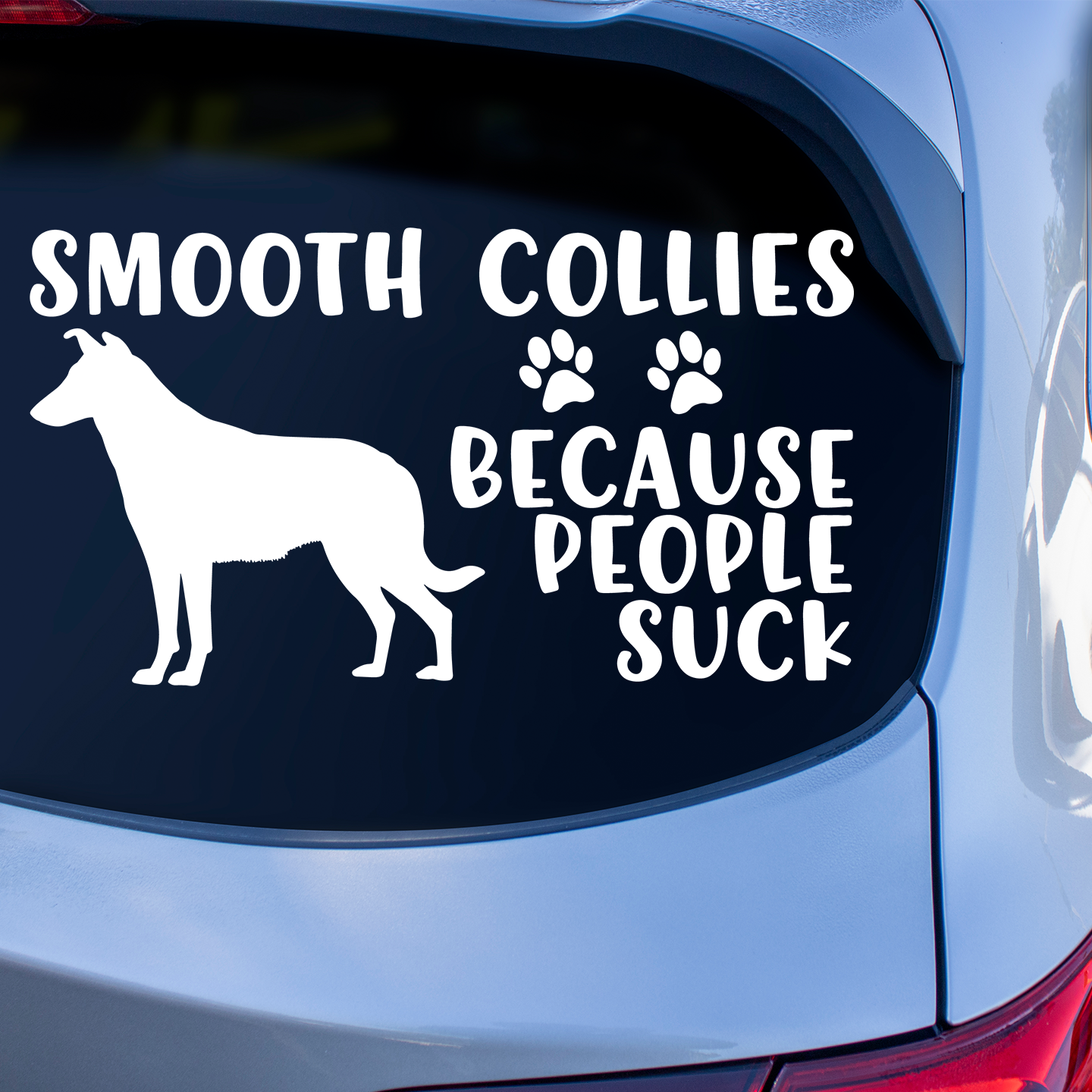 Smooth Collies Because People Suck Sticker