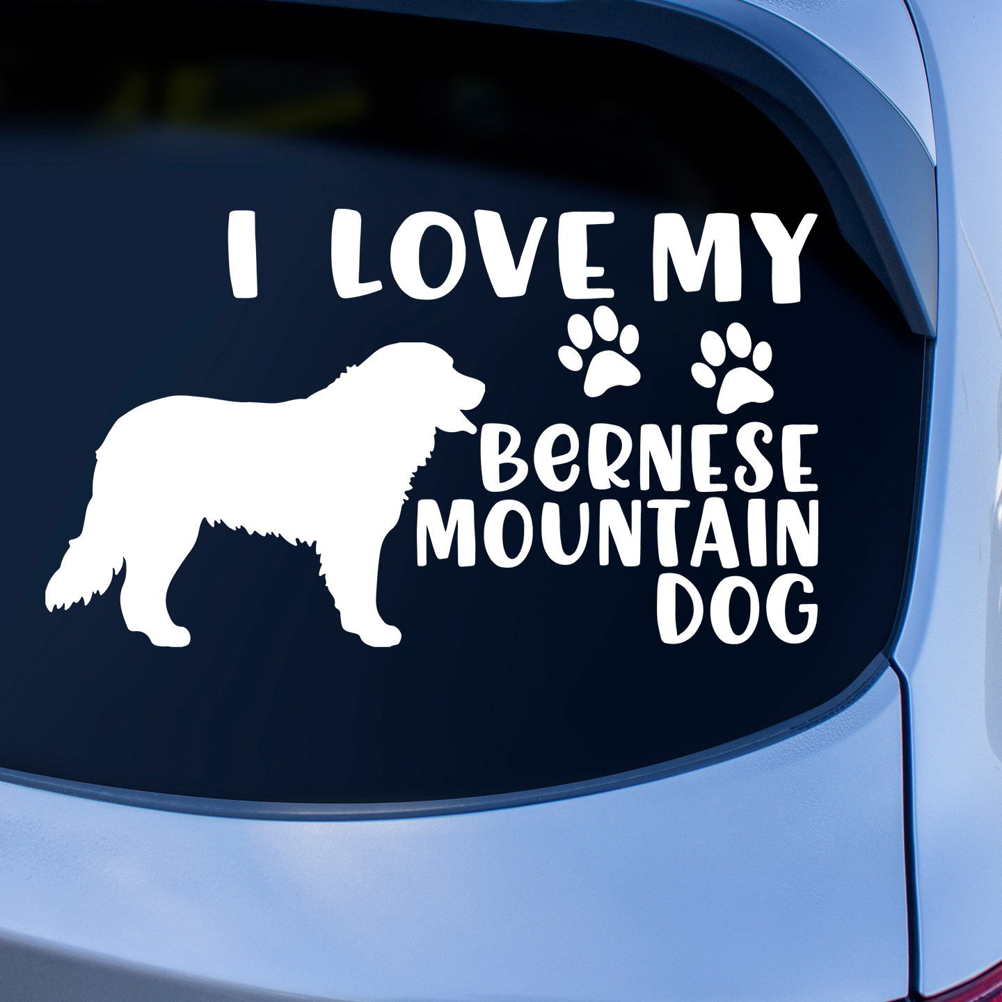 I Love My Bernese Mountain Dog Sticker