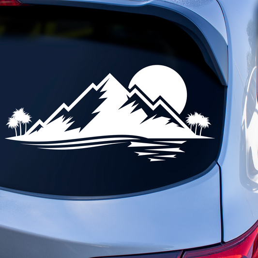 Mountain Palm Trees Decal