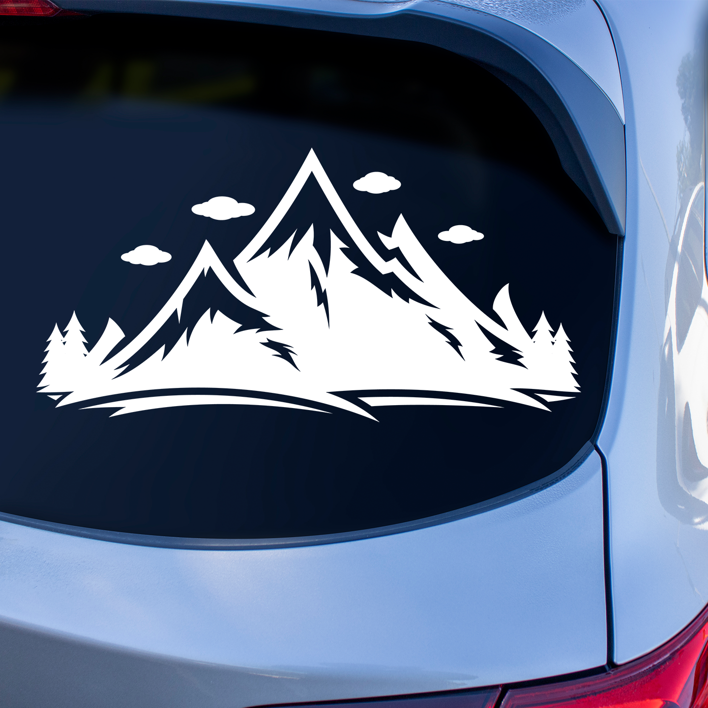 Mountain Forest Clouds Decal