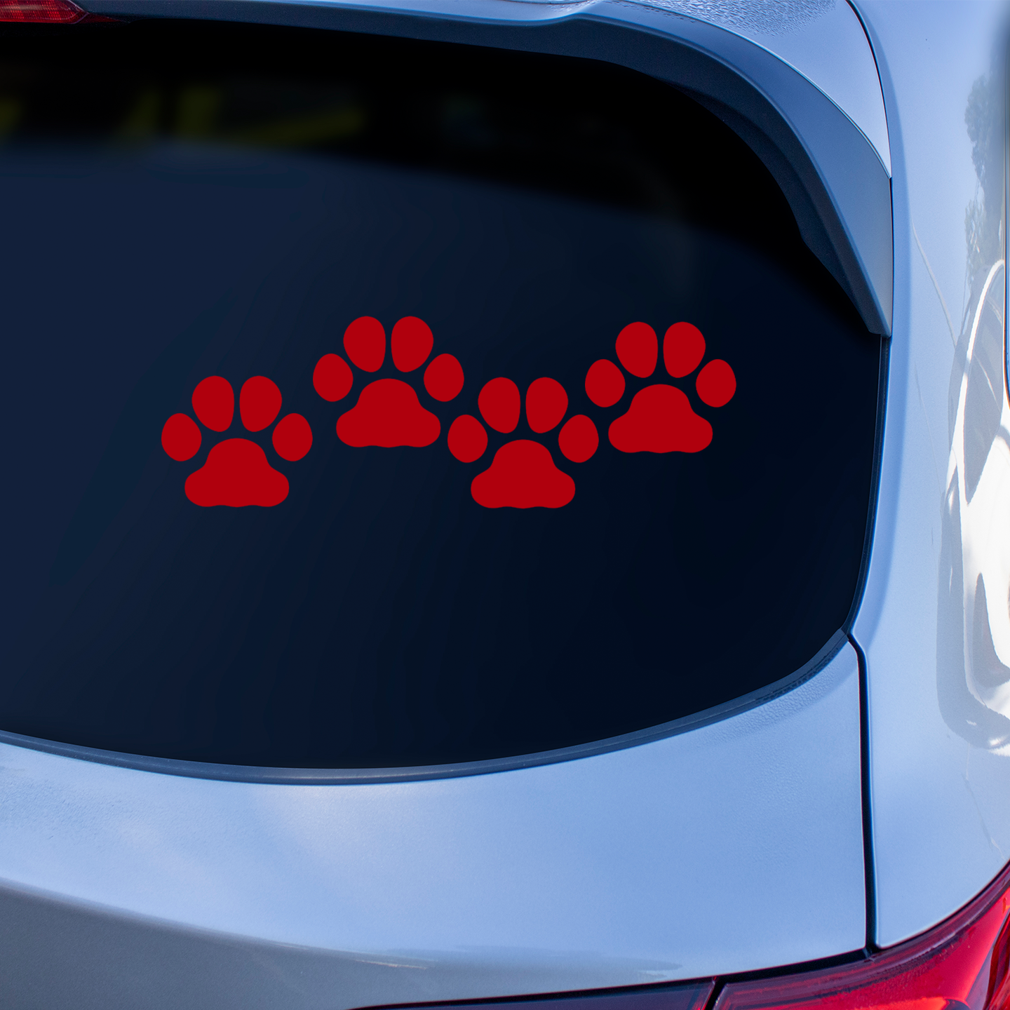 Red Paw Print Stickers