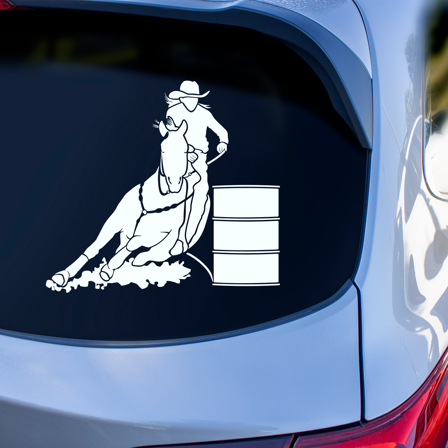 Barrel Racing Sticker | Horse Stickers For Cars Australia – Pet ...