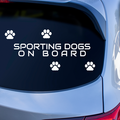 Sporting Dogs On Board Sticker