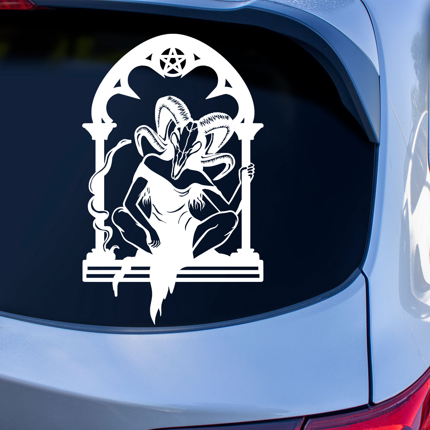 Skull Woman Baphomet Sticker